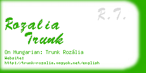 rozalia trunk business card
